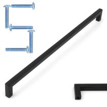 Paquete de 5 Tiradores de Gabinete KOOFIZO Barra Cuadrada Sólida Negra de 32 cm Paquete de 5 Tiradores de Gabinete KOOFIZO Barra Cuadrada Sólida Negra de 32 cm