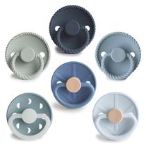 Paquete de 6 Chupetes FRIGG SilkySoft de Silicona Sin BPA para Bebés de 6 a 18 Meses