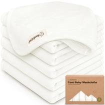Paquete de 6 toallitas para bebé KeaBabies de algodón orgánico 25x25 cm Paquete de 6 toallitas para bebé KeaBabies de algodón orgánico 25x25 cm