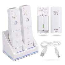 Paquetes de baterías recargables con cargador para Wii y Wii U