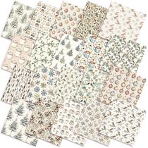 Paquetes de telas FuWeave Boho Navidad 25.4x25.4 cm 60 unidades