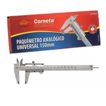 Paquímetro Analógico Manual Universal 150mm Corneta Aço Inox