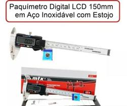 Paquímetro Digital 150mm Aço Inoxidável +bateria +estojo Mtx