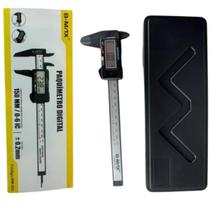 Paquímetro Digital Eletrônico Display LCD em Fibra de Carbono150mm C/Estojo Micrômetro fácil leitura Paquímetro Digital Eletrônico Display LCD em Fibra de Carbono150mm C/Estojo Micrômetro fácil leitura