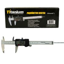 Paquímetro Digital Eletrônico Inox Com Estojo Bateria Titanium