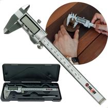 Paquímetro Digital Profissional 150mm Todo em Metal/Aço Inoxidável com Estojo Paquímetro Digital Profissional 150mm Todo em Metal/Aço Inoxidável com Estojo