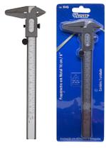 Paquímetro Em Metal 6' 150mm Medição Polegadas e Milímetros