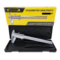 Paquímetro Manual Analógico 150mm Aço 6 Em Aço 0.05mm Acompanha Estojo BOM6501 Paquímetro Manual Analógico 150mm Aço 6 Em Aço 0.05mm Acompanha Estojo BOM6501