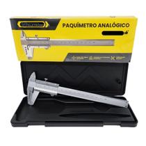 Paquímetro Universal Analógico De Precisão 6 Polegadas / 150 mm em Aço Precisão 0.05mm BOM6501