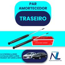 Par 2 Amortecedores Traseiro C4 Pallas Hatch VTR Peugeot 307