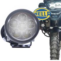 Par 2 Farol Auxiliar LED ValueFit Hella 6 LED's 12V 24V 18W 1000LM Longo Alcance Moto