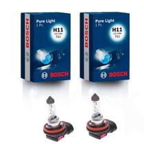 Par 2 Lâmpada Farol Dianteiro H11 12v 55w Pure Light