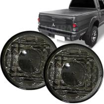Par 2 Lanterna Seta / Pisca para Mitsubisi L200 / Pajero / TR4 - 90mm - Fumê