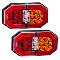 Par 2 Lanterna Traseira Universal LED 12V / 24V Bivolt Carreta Carretinha Caminhão VAN Saída com Fios