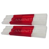 Par 2 Lente Lanterna Traseira Mercedes-Benz / Ford Vermelha / Cristal