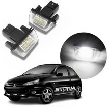 Par 2 luz de placa super led lanterna Peugeot 206 ano 2001 a 2010 Feline Allure Moonlight Soleil Techno Quiksilver Rallye Holiday Escapade Passion