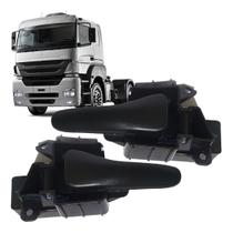 Par 2 Maçaneta Interna Mercedes Benz Axor Atego Preta
