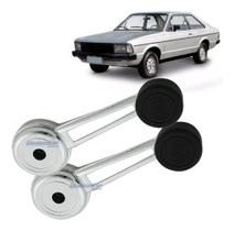 Par 2 Manivela Vidro Cromada Corcel Belina Pampa F1000