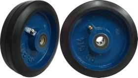 Par 2 Rodas 614 Ferro Revestida em Borracha Rolamento de Rolete 5/8" - RB614R58