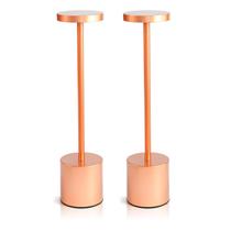 Par 2x Luminária de Mesa Candeeiro Led Rose Sem Fio Tutto Home Recarregável