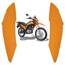Par aba tanque aleta asa tampa lateral honda nxr bros 160 laranja 2019