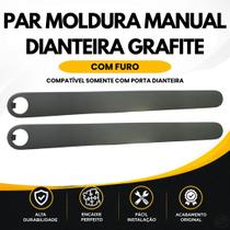 Par Acabamento Interno GRAFITE Moldura com furo manual do fiat uno Vivace 2011 até 2022 Par Acabamento Interno GRAFITE Moldura com furo manual do fiat uno Vivace 2011 até 2022