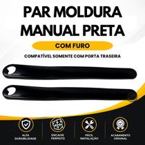 Par Acabamento Interno PRETO Moldura com furo manual do fiat uno Vivace 2011 até 2022 Par Acabamento Interno PRETO Moldura com furo manual do fiat uno Vivace 2011 até 2022