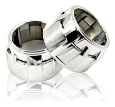 Par Acabamento Retrofit Projetor Cromado Shround Shroud