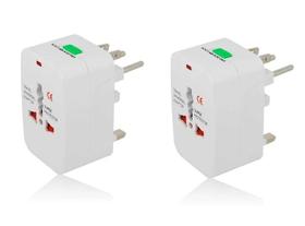 Par Adaptador Tomada Universal Internacional Uk Eua Europa Asia Par Adaptador Tomada Universal Internacional Uk Eua Europa Asia