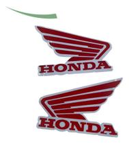 Par Adesivo Colante Asa Honda Lateral Tanque Moto Fan Titan