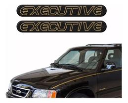 Par Adesivo Coluna Compatível Blazer Executive Preto