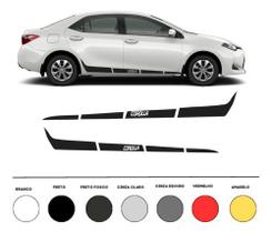 Par Adesivo Corola Toyota Faixa Lateral Motorista Carona