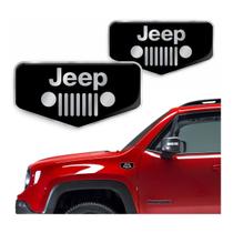 Par Adesivo Emblema Brasão Jeep Renegade Compass Resinado - MAF