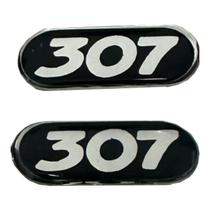 Par Adesivo Emblema Coluna Resinado Peugeot 307 - Todos Par Adesivo Emblema Coluna Resinado Peugeot 307 - Todos