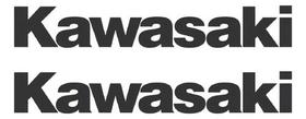Par Adesivo Emblema Compatível Com Kawasaki Tanque- Preto 06