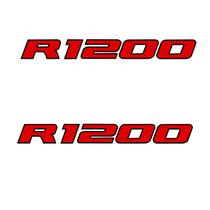 Par Adesivo Emblema Paralama BMW R1200 GS - Vermelho