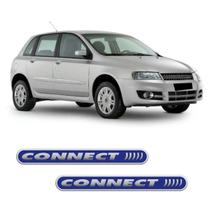 Par Adesivo Emblemas Fiat Stilo Connect Resinado