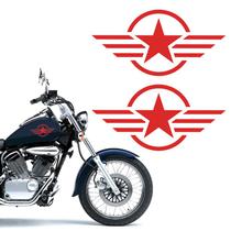 Par Adesivo Estrela Militar Tanque Suzuki Intruder Vermelho Par Adesivo Estrela Militar Tanque Suzuki Intruder Vermelho