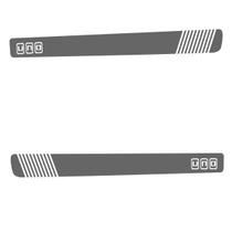 Par Adesivo Faixa Lateral Prata - Uno Sporting Modelo 4