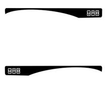 Par Adesivo Faixa Lateral Preto - Uno Sporting Modelo 1