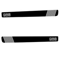 Par Adesivo Faixa Lateral Preto - Uno Sporting Modelo 4