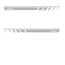 Par Adesivo Faixa Lateral Soul - Prata Par Adesivo Faixa Lateral Soul - Prata