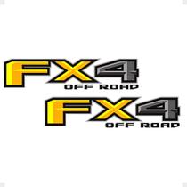 Par Adesivo Fx4 Off Road Compatível Ranger F1000 F350 2017/