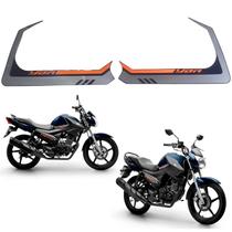 Par adesivo gráfico tanque lateral ybr factor 150 ed azul 2024