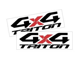 Par Adesivos 4x4 Mitsubishi L200 Triton Lateral Md2 Preto Par Adesivos 4x4 Mitsubishi L200 Triton Lateral Md2 Preto