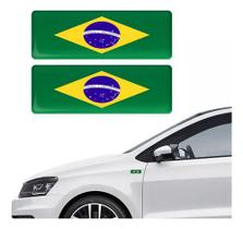 Par Adesivos Bandeira Brasil Alto Relevo Caminhão Bd13 Cor B