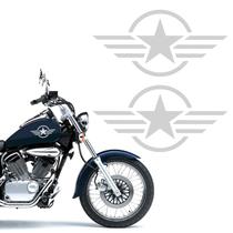 Par Adesivos Estrela Militar Tanque Suzuki Intruder Prata Par Adesivos Estrela Militar Tanque Suzuki Intruder Prata
