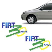 Par Adesivos Fiat 30 Anos Palio, Siena 06/08 Emblema Lateral