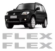 Par Adesivos Flex Capo Mitsubishi Pajero Tr4 Cinza Tr4006 Fk