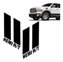 Par Adesivos Hemi R/t Dodge Challenger - Ram 2009/2014 Preto Par Adesivos Hemi R/t Dodge Challenger - Ram 2009/2014 Preto